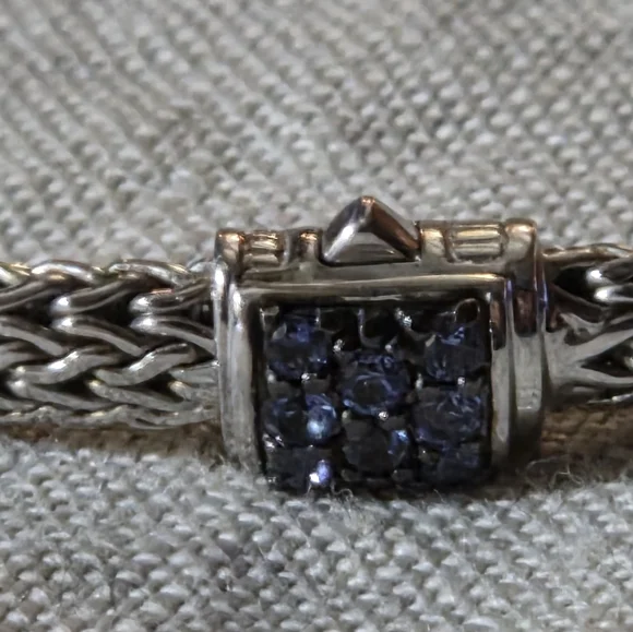 John Hardy Classic Chain Icon Bracelet, Blue Sapphire, SS, 5mm - Picture 10 of 12